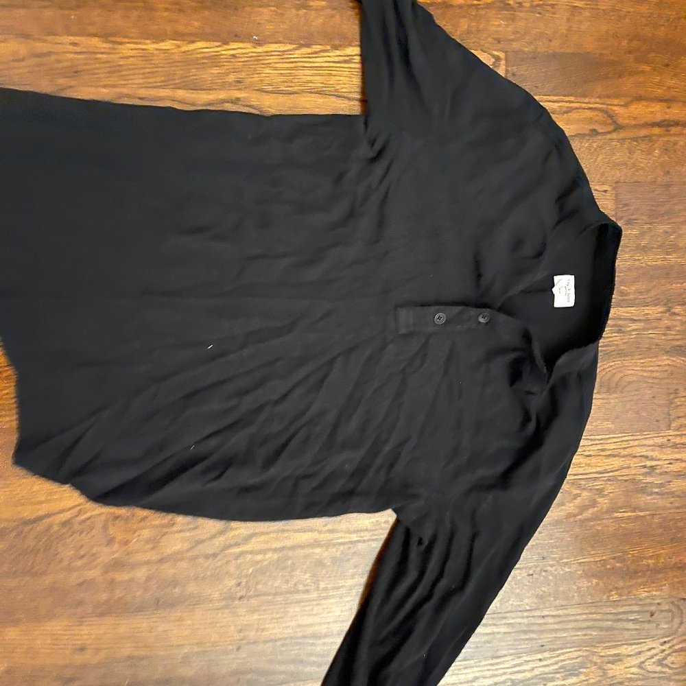 Rag & Bone Mens M Henley - Black